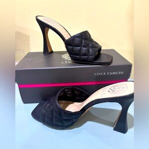 Vince Camuto size 7 black heeled mule